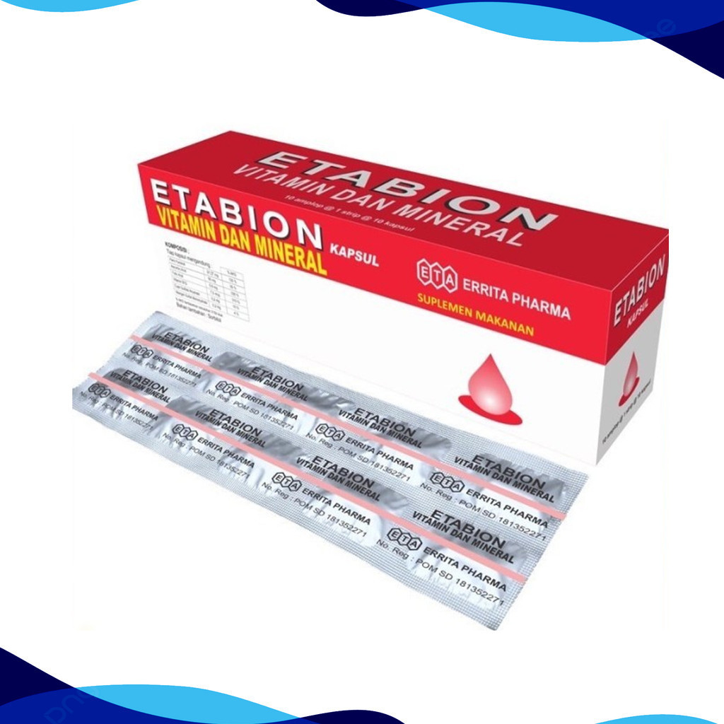 Grosir Etabion Kapsul Suplemen Menambah Darah Vitamin Ibu Hamil