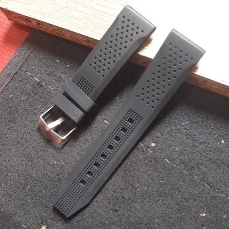 Strap Tali Jam Tag hauer Tali Karet Rubber 22mm