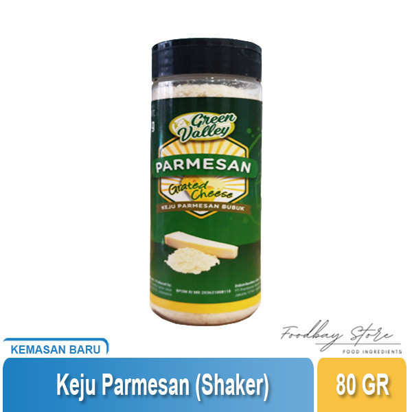 

Tfren99_ GREEN VALLEY - Parmesan Grated Cheese / Keju Bubuk 80Gr