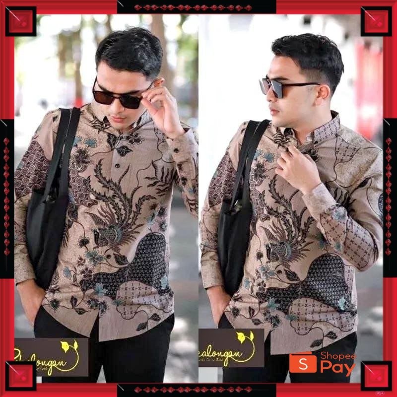 [PREMIUM ORIGINAL] kemeja batik pria lengan panjang motif m l xl xxl moderen terbaru