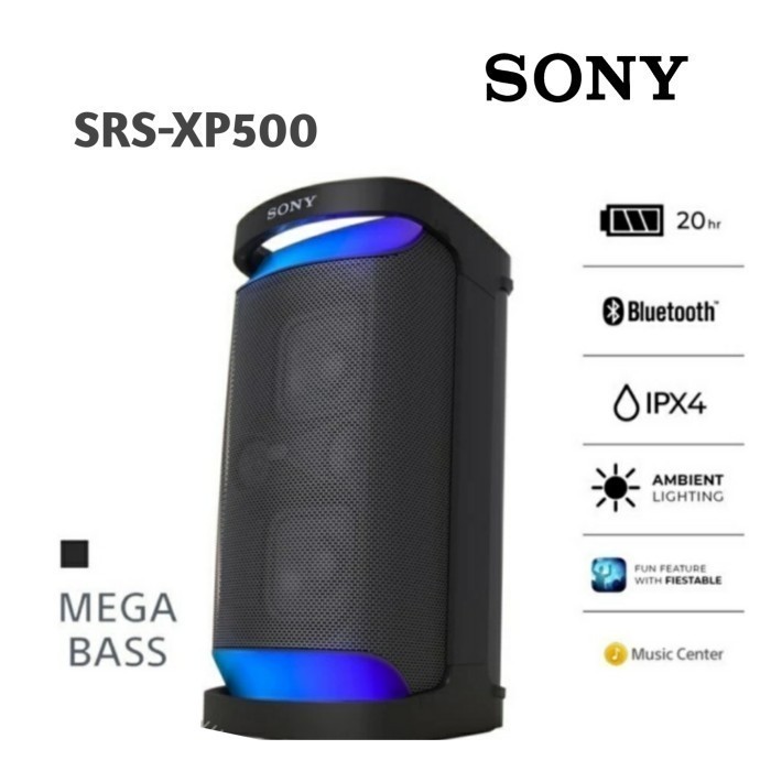 Sony SRS-XP500 Portable Party Speaker Bluetooth Karaoke, With Battery