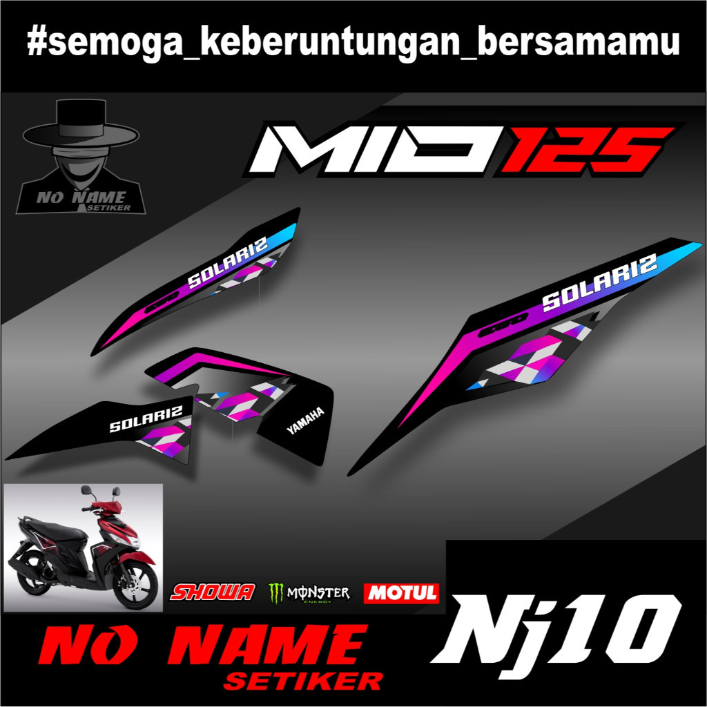 Sticker Striping mio m3  -solariz sticker striping mio m3 125 solariz decal Stiker setriping Variasi