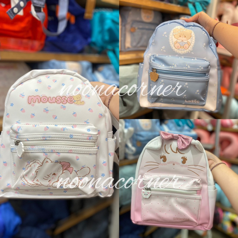 Miniso x Mikko Illustrations ‼️Tas Ransel / Backpack Mikko Illustrations (23x12x28cm) White / Blue /
