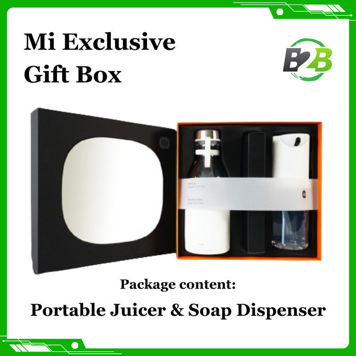 

Mi Exclusive Gift Box Hampers Portable Juicer Automatic Soap Dispenser