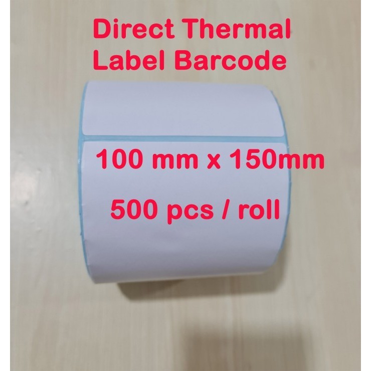 

LG09 Kertas Sticker Thermal 100 x 150 mm 500pc Label Barcode Stiker Termal