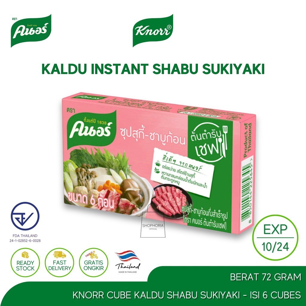 

Knorr Instant Soup Cube For Shabu Sukiyaki Pork Flavour Isi 6 Kubus Berat 72 Gram Original Thailand Sup Kuah Instan Rasa Babi Flavor Kotak