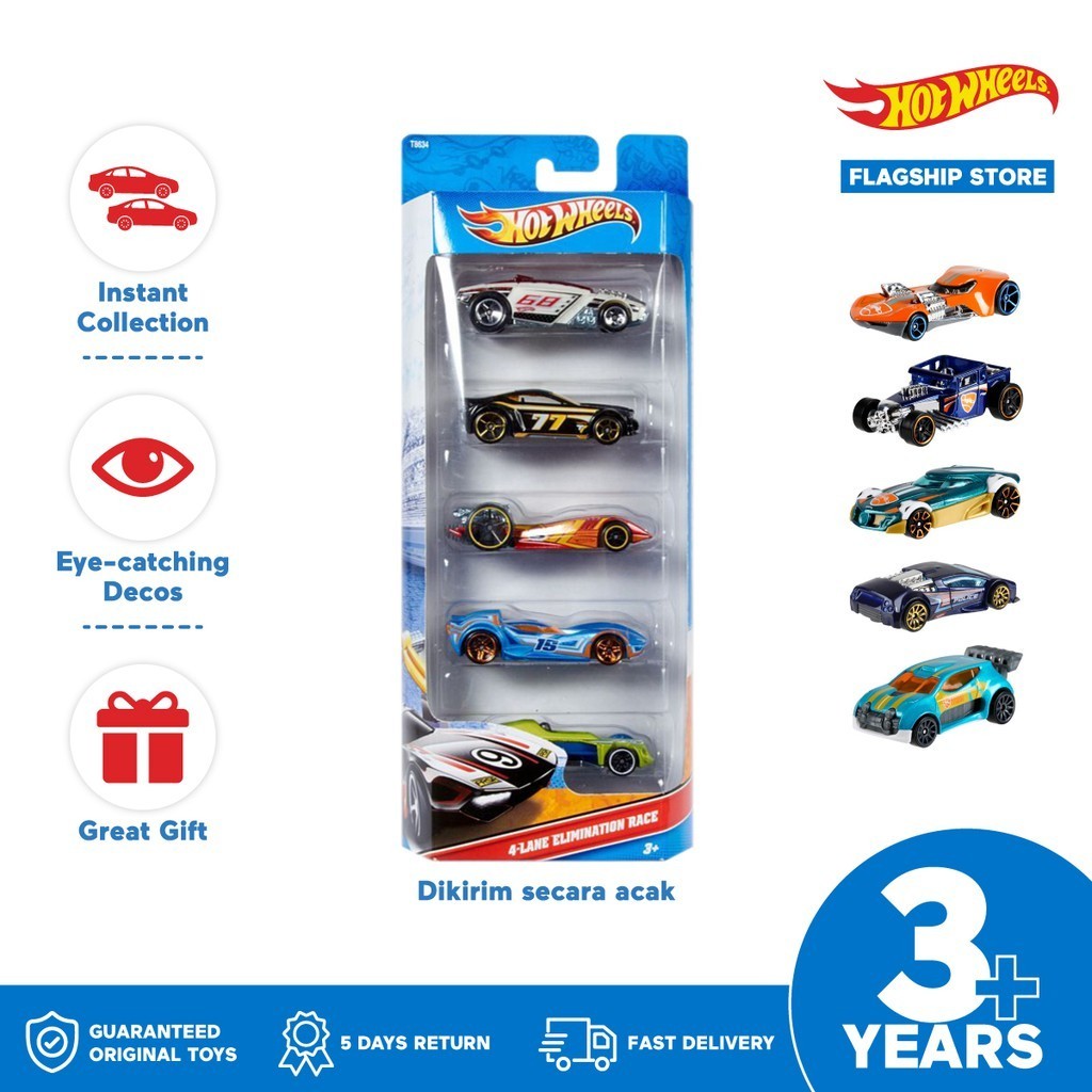 KEREN Hot Wheels 5-Car Pack - Mainan Mobil Balap PRO+
