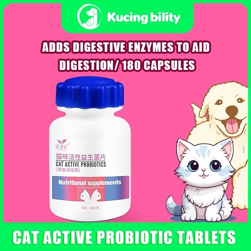 Mengatur perut membantu pencernaan probiotik kucing Vitamin Kucing suplemen kucing probiotik kucing 