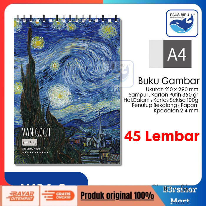 

[KUALITAS TERBAIK] Sketch book A4 Polos Drawing Book Buku Gambar Seni Sketsa Painting - Starry Sky