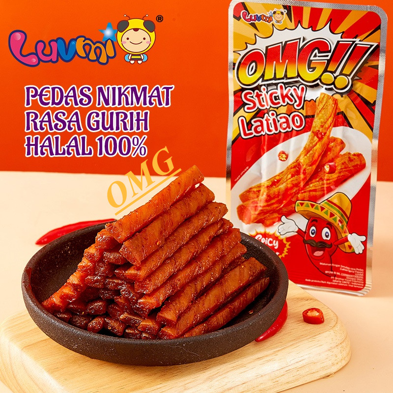 

LUVMI SNACK | LATIAO STRIPS | STICKY LATIAO | HOT SPICY LATIAO | CEMILAHN SEHAT HALAL