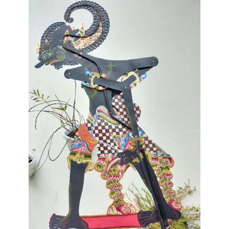 Wayang Kulit Kerbau Bima Hitam Alusan