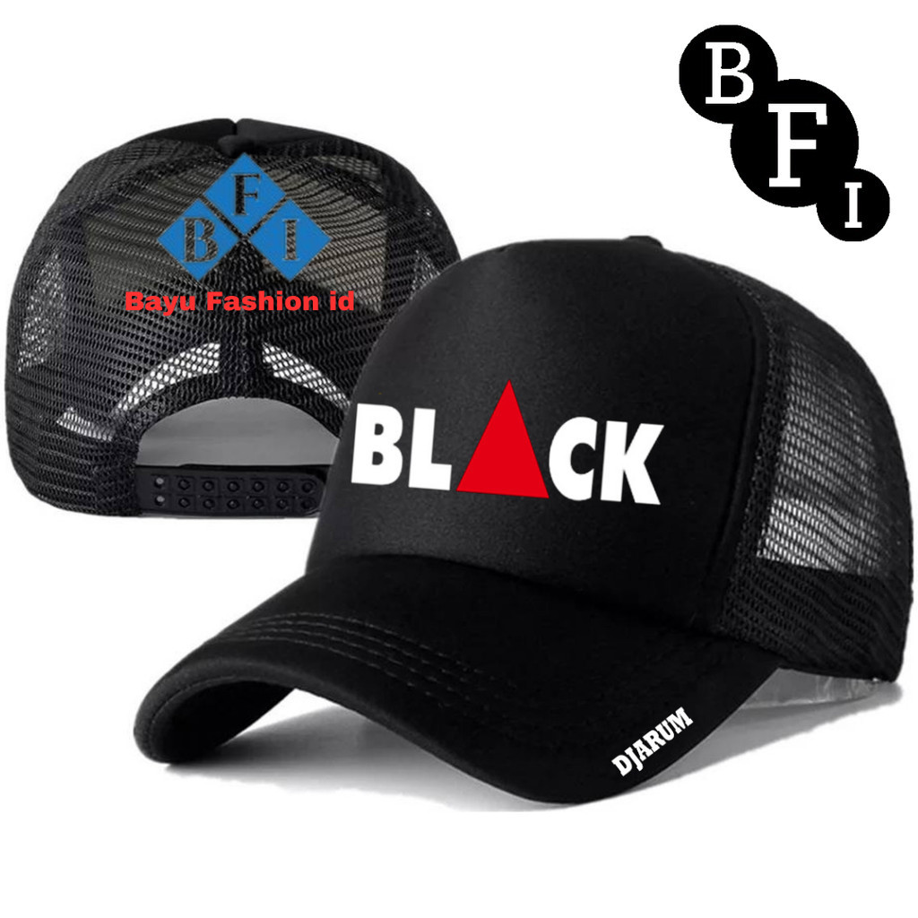 Bayu Fashionn ID Topi Trucker JARUM BLACK - Topi Distro JARUM BLACK Logo - Topi JARUM BLACK Premium 