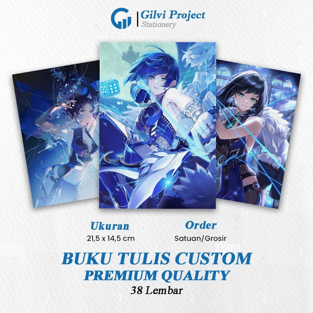 

Buku Tulis Yelan Genshin Impact / Buku Tulis Sekolah / Buku Tulis Catatan Notes Agenda Planner Jurnal Notebook Anime