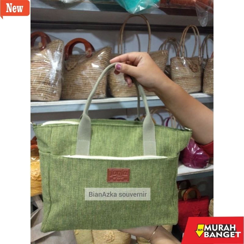 tas jinjing wanita (BISA COD)PROMOTas selempang goni jogja bisa jinjing dan tali panjang||oleh-oleh 