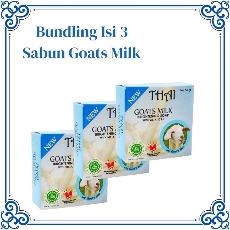 Isi 3 Pcs Sabun Thai Goats Milk Soap Paket Isi 3Pcs Sabun Susu Kambing 3x50gr