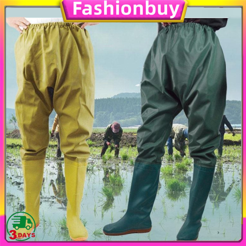 【COD】Sepatu Boots Wanita Pria Celana Sawah Panjang Anti Air Sepatu Keong Elastis