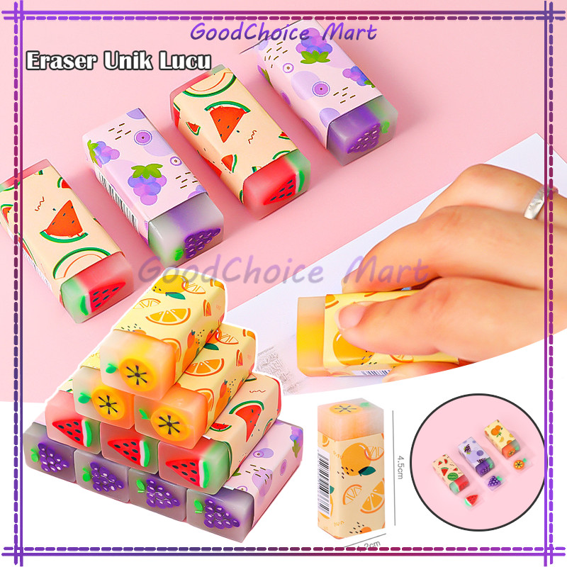 

Penghapus Fruit Lucu / Penghapus Pensil Motif Buah Fruits Eraser / Fruits Eraser / Penghapus Motif Buah
