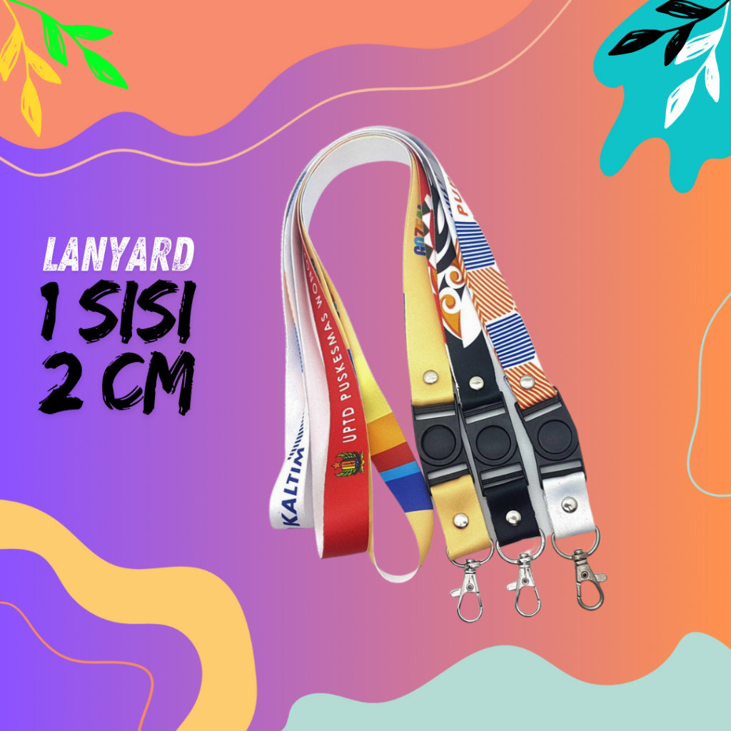 

CETAK TALI LANYARD 1 sisi ukuran 2 cm bahan kuat halus dan premium