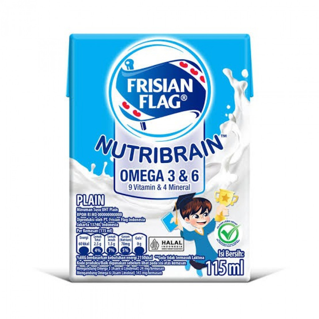 

Frisian Flag Omega Nutribrain UHT 115 ml Tanpa Gula Tambahan!