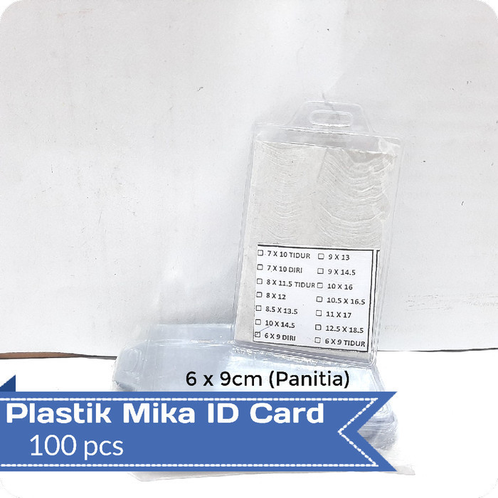 

[KUALITAS TETBAIK] Plastik Mika Name Tag ID Card 100pcs - 6 x 9 (Berdiri)