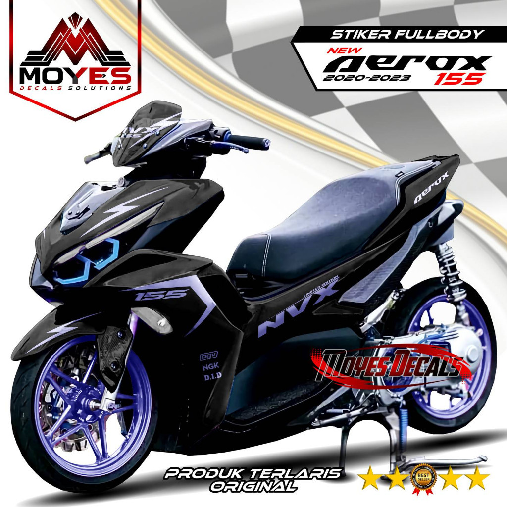 Decal Fullbody Aerox New - Decal Stiker Fullbody Yamaha Aerox New Polos Baru