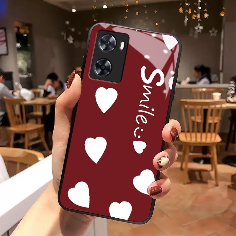 Casing For OnePlus Nord N20 SE Glass Silicon Back Love Love Casing Hp Soft Case