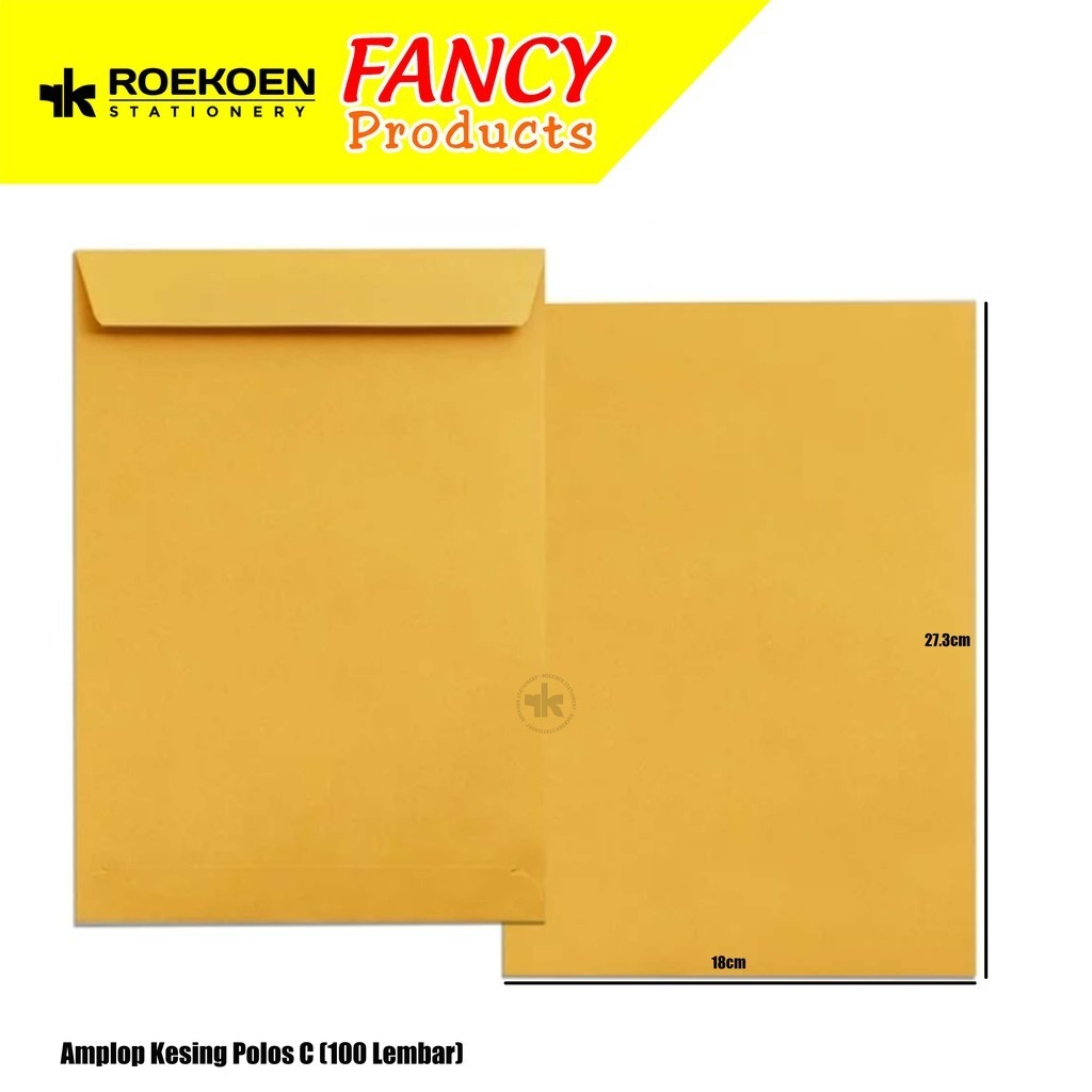 

Tanpa Merek Amplop Coklat Kesing Polos C (100 Lembar)