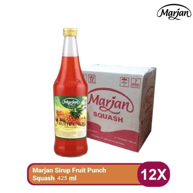 

Marjan Squash Sirup Rasa Fruit Punch 1 Karton (425ml x 12 Botol)