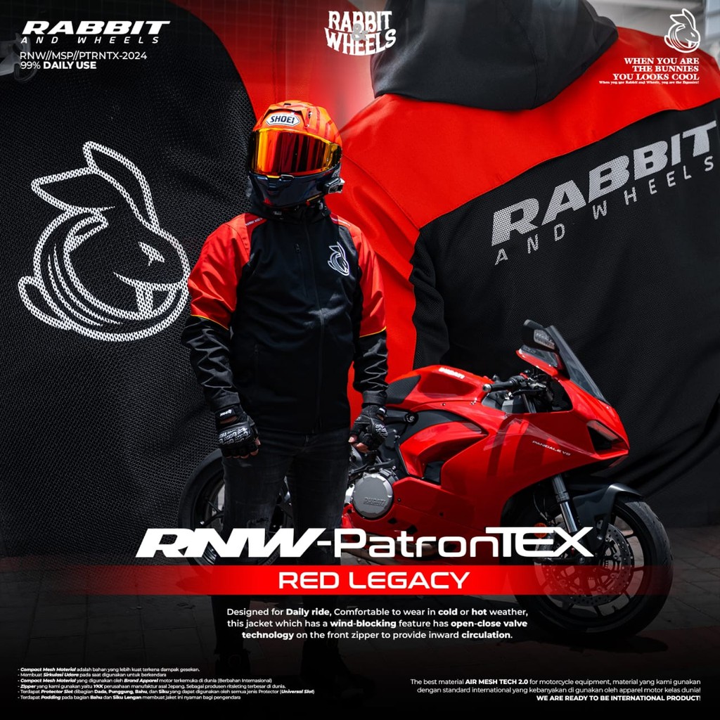 PATRONTEX RED JAKET RABBIT AND WHEELS