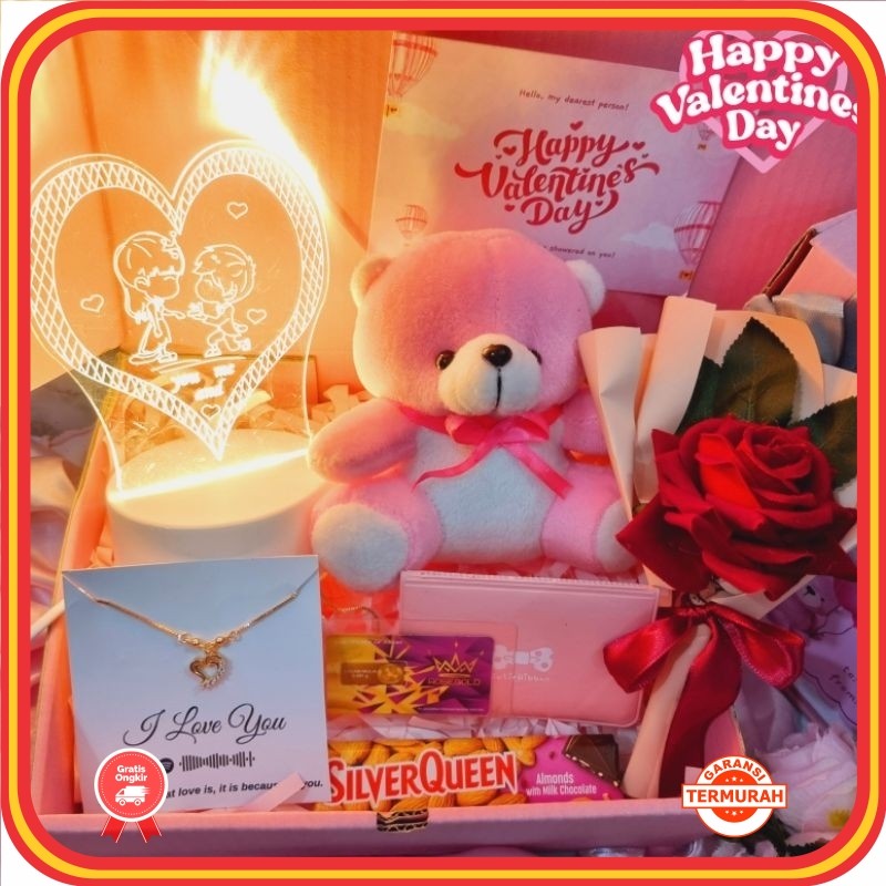 

Hampers Murah Anniversary Wedding Keren Unik Lucu / Hampers Valentine Hadiah Cewek / Kado Anniversary Pacar / Giftbox Buket Bunga Boneka Teddy