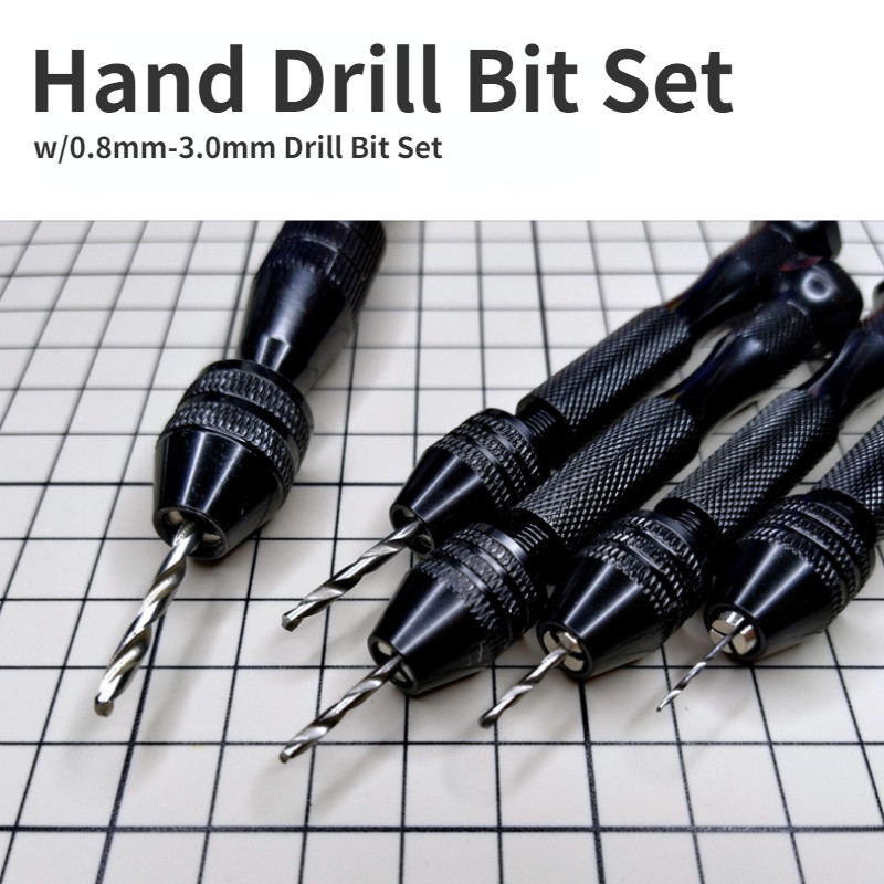 

100Shiki LA-002 Hand Drill W/0.8-3.0mm Drill Bit Set Plastic Model Drilling Tools for Model Making Tools Handmade Working DIY