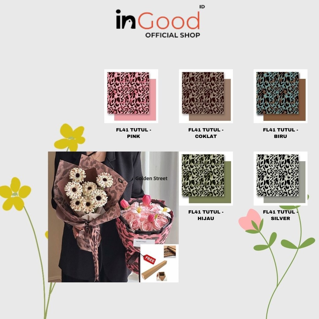 

IN GOOD - FL40 KUDA FL41 TUTUL Kertas Bunga Paper Buket Motif Cellophane