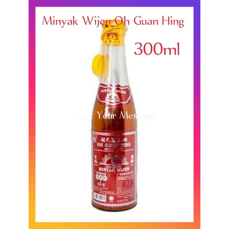 

Minyak Wijen Cap Matahari Oh Guan Hing 300ml