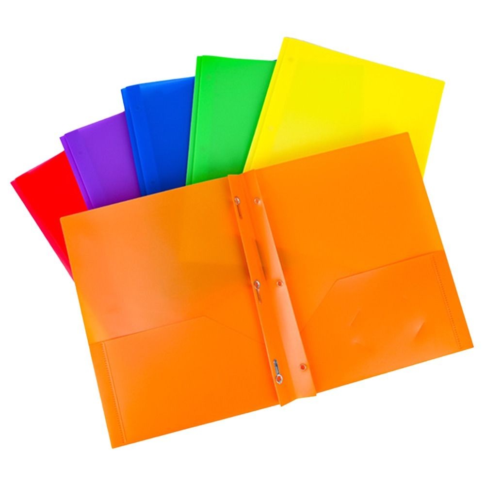 

Plastic Folders with Pockets and Prong Muted Pastel Colors Pocket Folders with Prongs File Folders with Fasteners