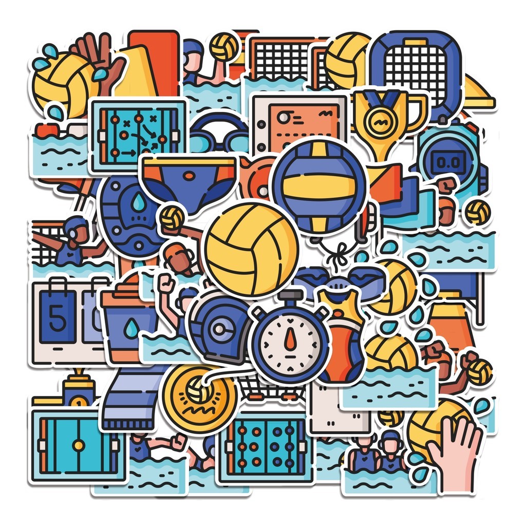 

COD 50 Pcs Stiker Womens Water Polo Team Lucu Anti Air Untuk Dekorasi Notebook Sepeda Skateboard Handphone