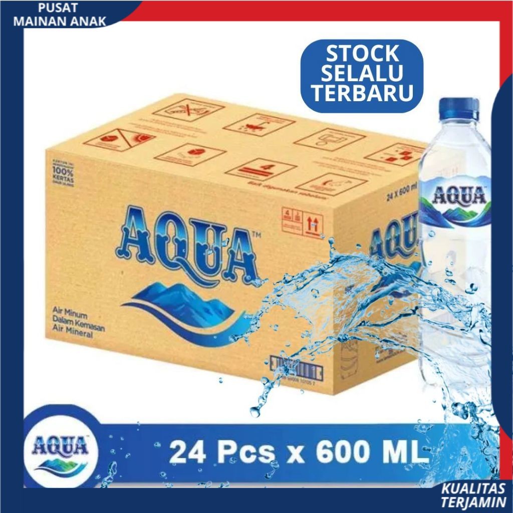

PMA Air Minerale AQUA Botol 600 ML / Isi 24 Botol Per DUS PER KARTON