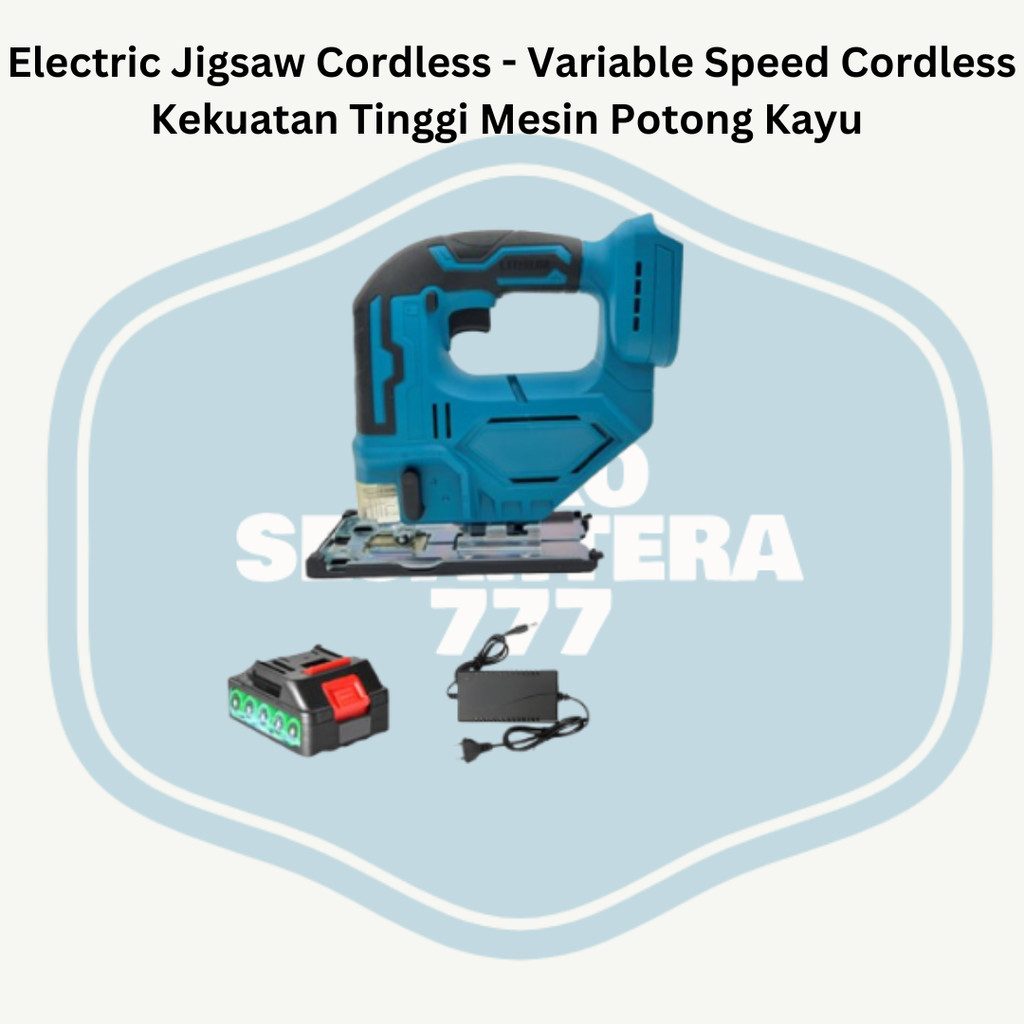 Electric Jigsaw Cordless - Variable Speed Cordless Kekuatan Tinggi Mesin Potong Kayu