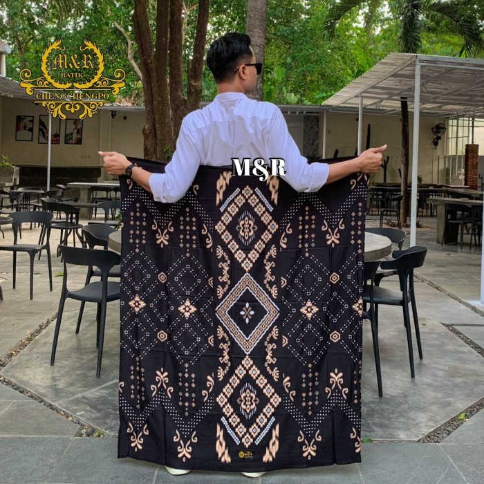 "R.V.Shop" -  PROMO SARUNG BATIK NAGA EMAS / fashion muslim / perlengkapan ibadah / sarun - Hitam BA