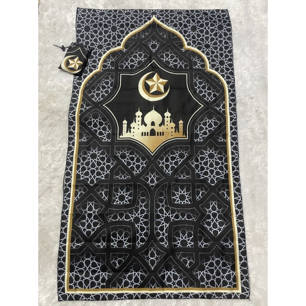 

Arbifa | Sajadah Travel jumbo motif Istiqlal Black Pouch Sejadah traveling Turki untuk souvenir Umroh hampers lebaran/ langsung proses