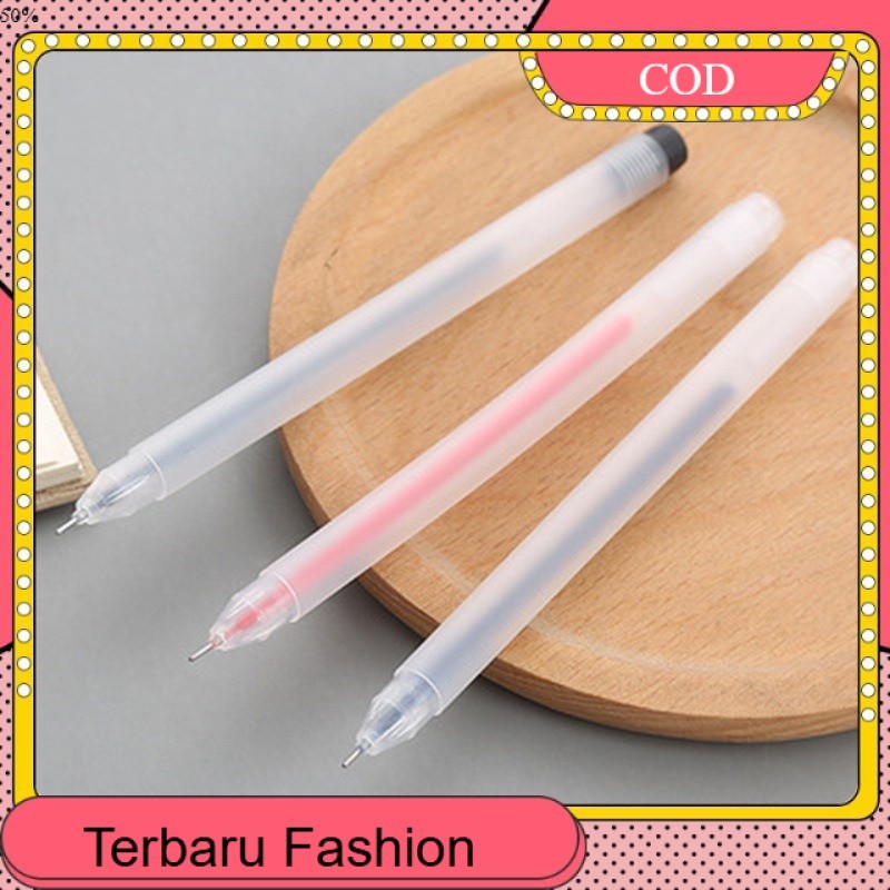 

Pulpel Gel 0.5mm Pena Pulpen Bolpoin Tinta Gel Cair Pena Transparant Pen Gel Sekolah