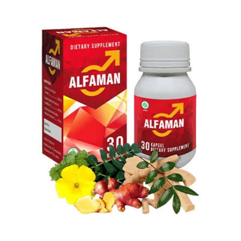 ALFAMAN ASLI ORIGINAL OBAT STAMINA PRIA ISI 30 KAPSUL AMPUH KHASIATNYA TOPCER