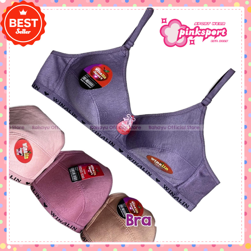 yuh Pink Sport / Bra Winalin Isi 3pcs / BH Winalin / Bra Sport Winalin / BH Sport Winalin Bahan
