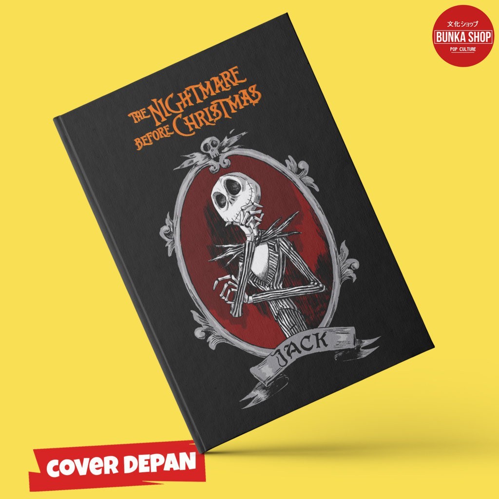 

Note Book Hardcover Film The Nightmare Before Christmas Jack Skellington Ukuran A5 Jurnal Agenda Planner Gift Couple