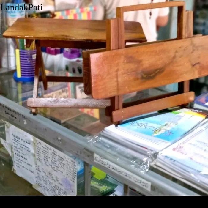 Rekal Rehal / Meja Lipat Kayu Ulin Ukuran Besar Lebar 35cm LZN6