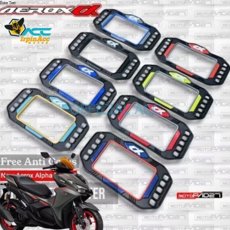 Stiker Rubber Antigores Spidometer Aerox Alpha Turbo 2025 Bahan Karet Premium