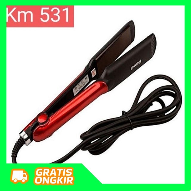 CATOKAN KEMEI KM-531 ORI / PELURUS RAMBUT PANAS & PLAT