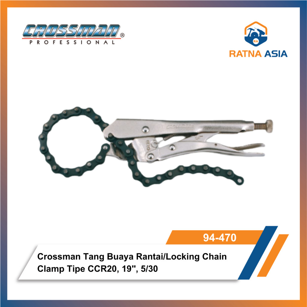 Crossman 94-470 Tang Buaya Rantai 20 Inci Locking Chain Clamp 20" Tipe CCR20 5/30