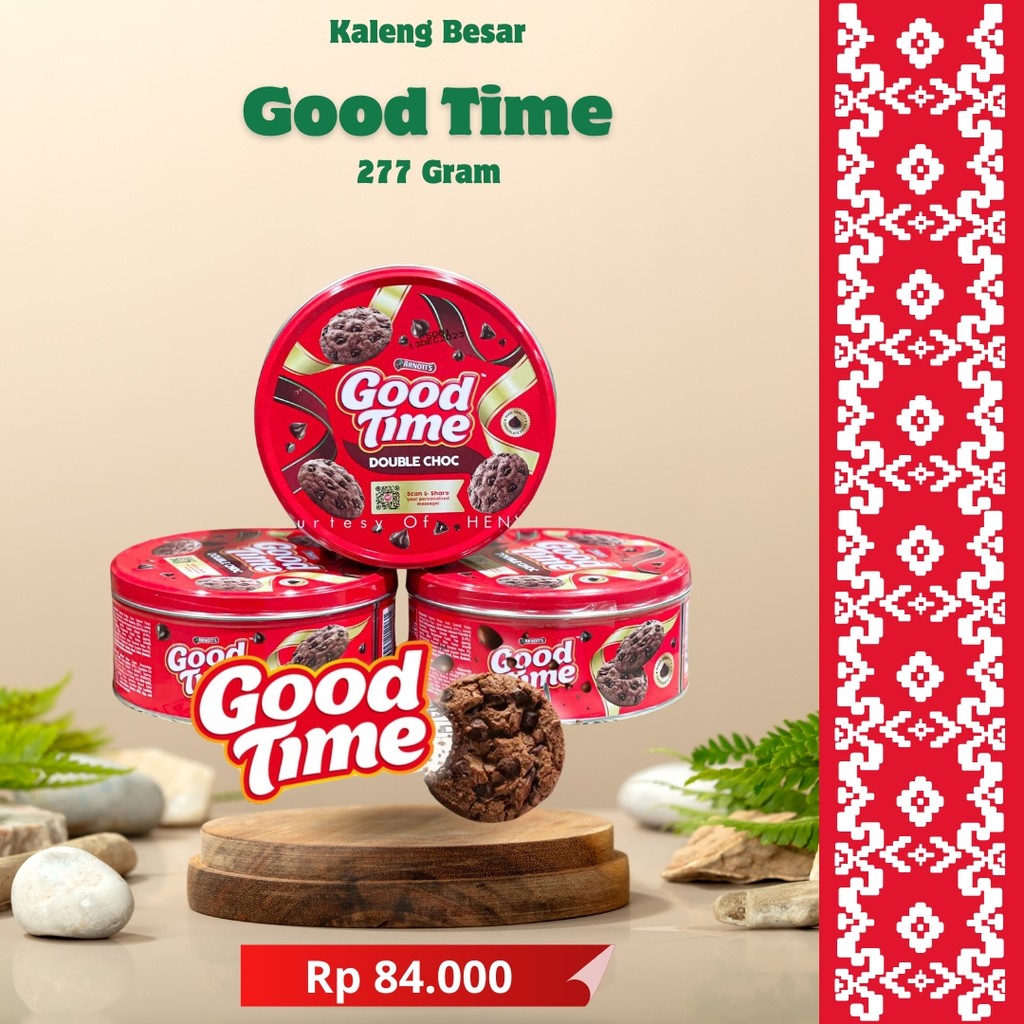 

Biskuit Kaleng Good Time 277 gram (kaleng besar). Exp 18 Desember 2025 | Isi Banyak