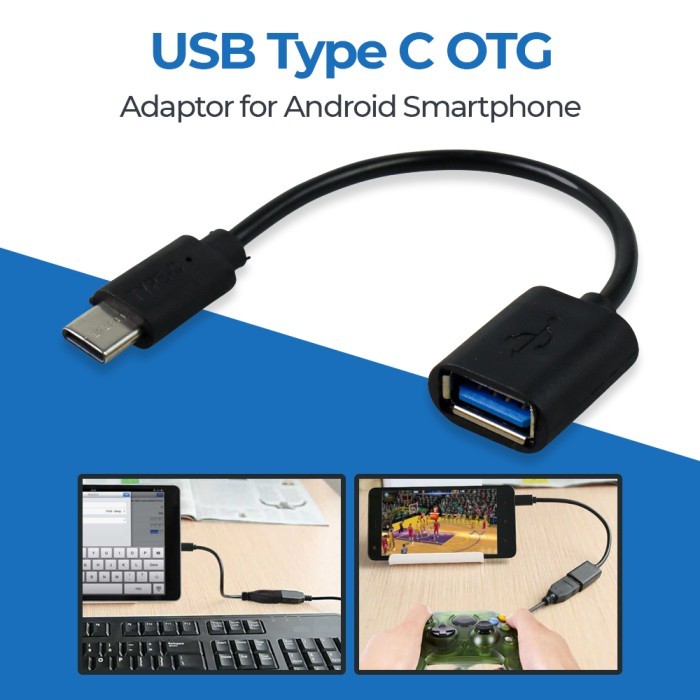 USB Type C OTG Adaptor TPE for Android Smartphone Kabel TypeC