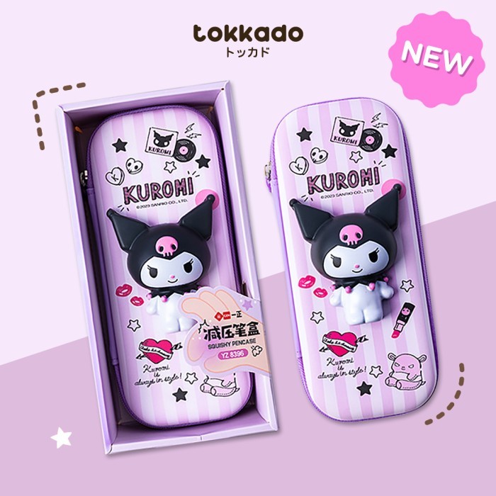 

[New]Promo TOKKADO Sanrio Squishy Pencil Case Original Kotak Pensil Anak Lucu - Kuromi